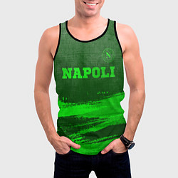 Майка-безрукавка мужская Napoli - green gradient посередине, цвет: 3D-черный — фото 2
