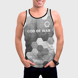 Майка-безрукавка мужская God of War - grey gradient посередине, цвет: 3D-черный — фото 2