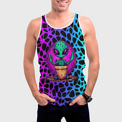 Майка-безрукавка мужская Кактус инопланетянин, цвет: 3D-белый — фото 2