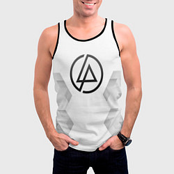 Майка-безрукавка мужская Linkin Park white poly, цвет: 3D-черный — фото 2
