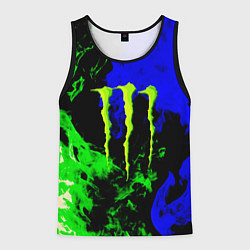 Мужская майка без рукавов Monster energy кислотный огонь