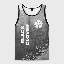 Мужская майка без рукавов Black Clover - grey gradient вертикально