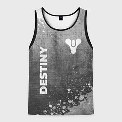 Майка-безрукавка мужская Destiny - grey gradient вертикально, цвет: 3D-черный
