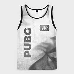 Майка-безрукавка мужская PUBG - white gradient вертикально, цвет: 3D-черный