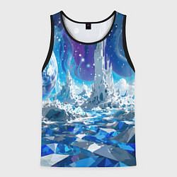 Мужская майка без рукавов Космический фантастический пейзаж