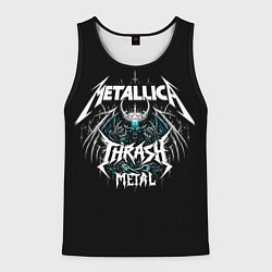 Майка-безрукавка мужская Metallica group - thrash metal style, цвет: 3D-черный