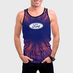 Майка-безрукавка мужская Ford red energy, цвет: 3D-черный — фото 2