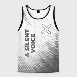 Мужская майка без рукавов A Silent Voice - white gradient вертикально