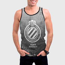 Майка-безрукавка мужская Club Brugge - grey gradient, цвет: 3D-черный — фото 2