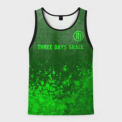 Мужская майка без рукавов Three Days Grace - green gradient посередине
