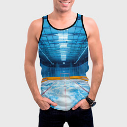 Майка-безрукавка мужская Хоккейная коробка, цвет: 3D-черный — фото 2