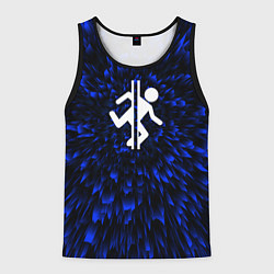 Майка-безрукавка мужская Portal blue energy, цвет: 3D-черный