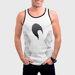 Майка-безрукавка мужская Date A Live white poly, цвет: 3D-черный — фото 2