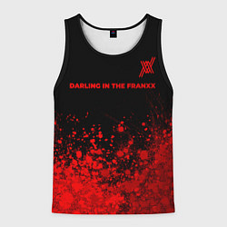 Мужская майка без рукавов Darling in the FranXX - red gradient посередине
