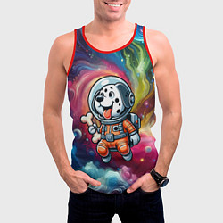 Майка-безрукавка мужская Funny dalmatian puppy - ai art, цвет: 3D-красный — фото 2