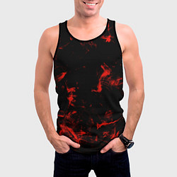 Майка-безрукавка мужская Color red black, цвет: 3D-черный — фото 2
