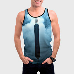 Майка-безрукавка мужская Боксерская груша в дыму, цвет: 3D-черный — фото 2