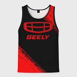 Мужская майка без рукавов Geely - red gradient