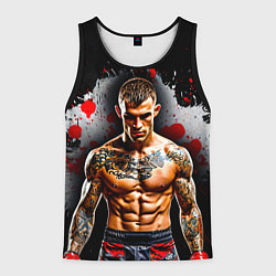 Майка-безрукавка мужская Дастин Порье на черном, цвет: 3D-черный
