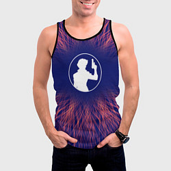 Майка-безрукавка мужская Cowboy Bebop red energy, цвет: 3D-черный — фото 2