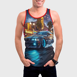 Майка-безрукавка мужская ВМБ неоновый свет, цвет: 3D-красный — фото 2