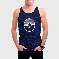 Майка-безрукавка мужская Pokemon blue energy, цвет: 3D-черный — фото 2