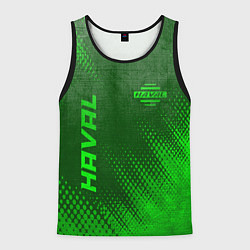 Майка-безрукавка мужская Haval - green gradient вертикально, цвет: 3D-черный