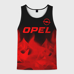 Майка-безрукавка мужская Opel - red gradient посередине, цвет: 3D-черный