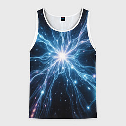 Мужская майка без рукавов Всплеск света и звезды - космическая абстракция