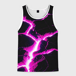 Майка-безрукавка мужская Color pink black, цвет: 3D-белый