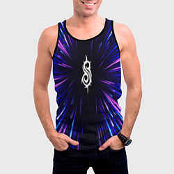 Майка-безрукавка мужская Slipknot neon energy, цвет: 3D-черный — фото 2