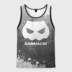 Майка-безрукавка мужская DanMachi - grey gradient, цвет: 3D-черный