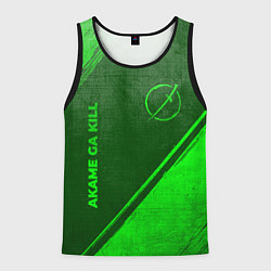 Майка-безрукавка мужская Akame ga Kill - green gradient вертикально, цвет: 3D-черный