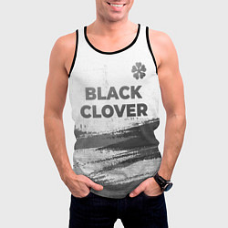 Майка-безрукавка мужская Black Clover - white gradient посередине, цвет: 3D-черный — фото 2