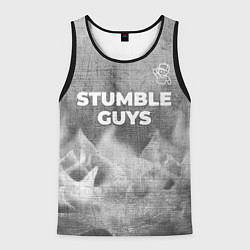 Майка-безрукавка мужская Stumble Guys - grey gradient посередине, цвет: 3D-черный