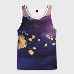 Мужская майка без рукавов Золотая краска на текстуре