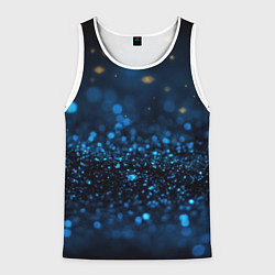 Мужская майка без рукавов Боке блестяшки на черном