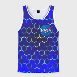 Мужская майка без рукавов Nasa голубая броня