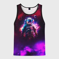 Мужская майка без рукавов Космонавт пламенный
