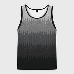 Мужская майка без рукавов Градиент полосами тёмно-серый графитовый