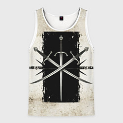 Майка-безрукавка мужская Тяжёлое клинковое оружие для фехтования, цвет: 3D-белый