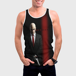 Майка-безрукавка мужская Агент Hitman, цвет: 3D-белый — фото 2