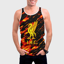 Майка-безрукавка мужская Liverpool огненные краски, цвет: 3D-белый — фото 2