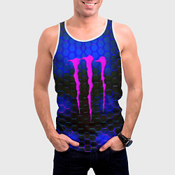 Майка-безрукавка мужская Monster energy неоновая броня, цвет: 3D-белый — фото 2