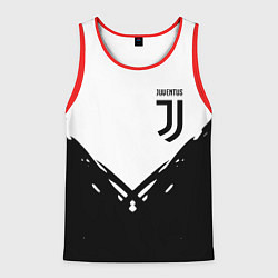Майка-безрукавка мужская Juventus geometry black, цвет: 3D-красный