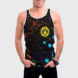 Майка-безрукавка мужская Borussia neon splash, цвет: 3D-белый — фото 2