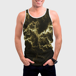 Майка-безрукавка мужская Lightning yellow, цвет: 3D-белый — фото 2