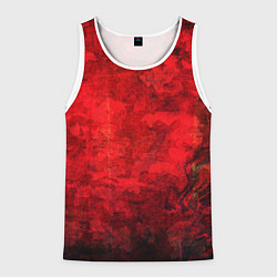 Мужская майка без рукавов Абстракция - red shabby wall