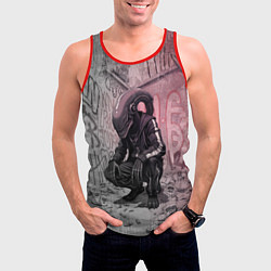 Майка-безрукавка мужская Ксеноморф в розовых тонах, цвет: 3D-красный — фото 2