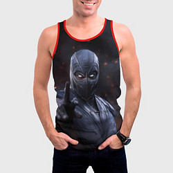 Майка-безрукавка мужская Нуб Сайбот и искры, цвет: 3D-красный — фото 2